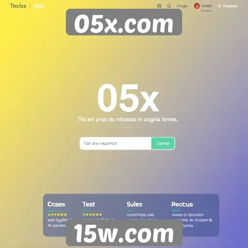 Navegação e interface do usuário no site 05x.com